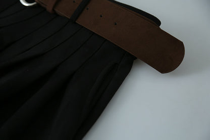 【LD11016】實拍冬季復古麂皮絨A字裙251110