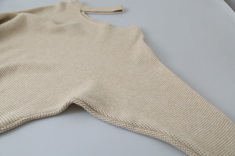 【LD11029】實拍韓系掛脖鏤空露肩針織毛衣251124