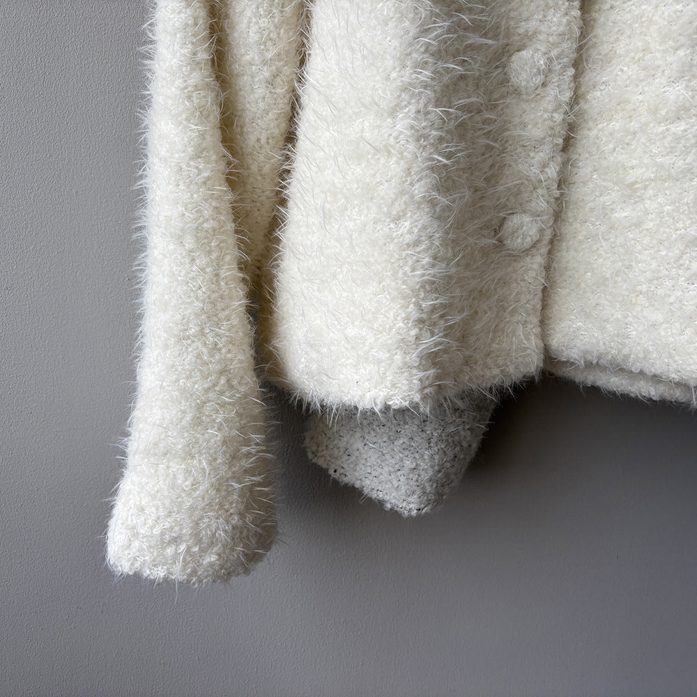 【Y8722】實拍高質感白鴨絨羊毛小香羊羔毛外套（白鴨絨90%)251106