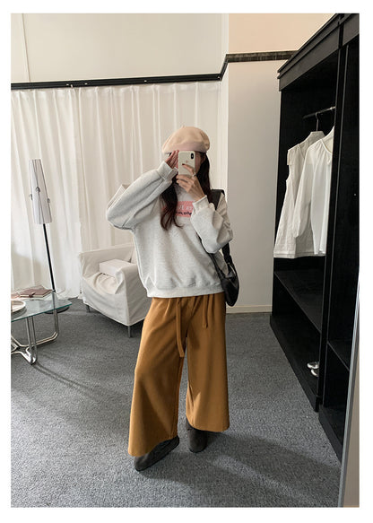 【H5478】實拍秋冬韓國質感刺繡棉質舒適衞衣251109