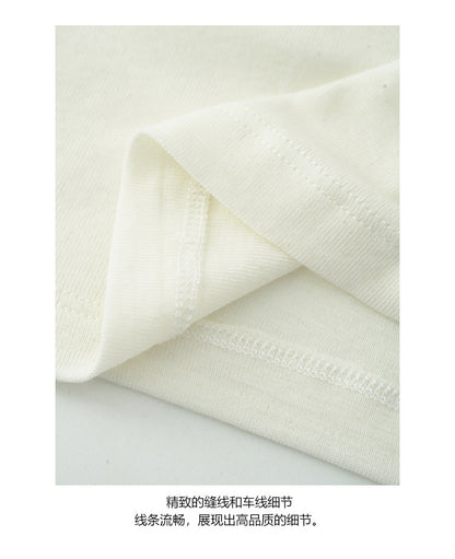 【H5410】實拍早秋天絲混紡花朵刺繡長袖T恤250909