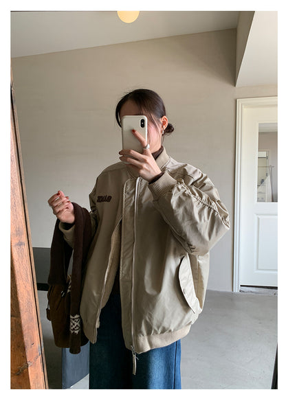 【H5526】實拍兩面穿|絨毛加厚棉服風衣外套251125