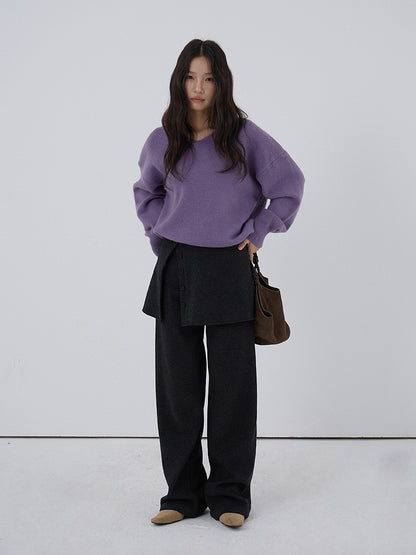 【LD3281】實拍慵懶寬鬆棉羊絨針織毛衣251103