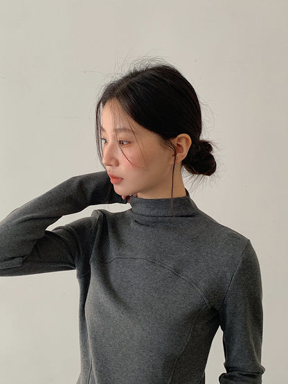 【LD11041】實拍羊绒簡約高領長袖T恤251202