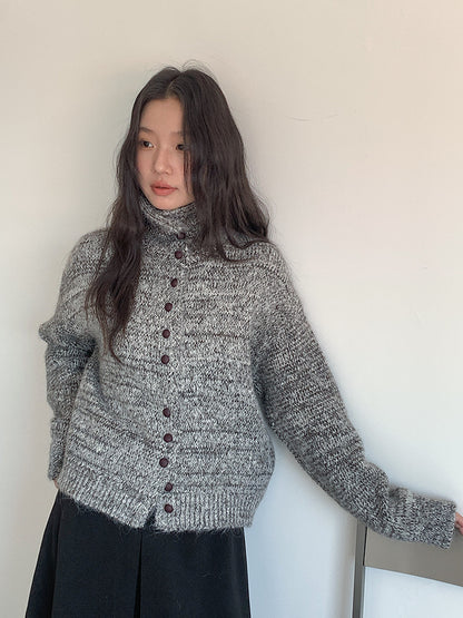 【LD3296】實拍輕奢復古寬翻領厚實針織外套＋針織包251103