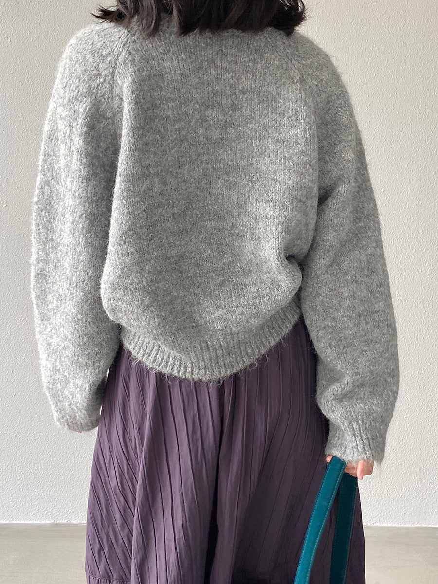 【cimz1394】實拍清新手工立體刺繡小花羊毛針織毛衣（羊毛8%)251128