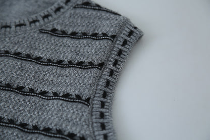 【LD3278】實拍小圓領長袖襯衫+條紋針織背心（分開下單）251103