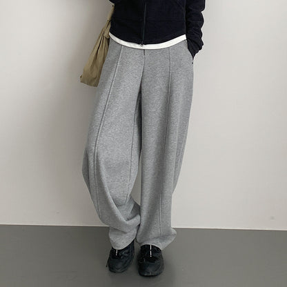 【LD3303】實拍冬季大碼加厚衞褲彎刀褲(後鬆緊腰）251103