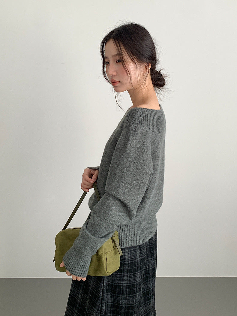 【LD11071】實拍氣質復古格紋毛呢a字裙251209