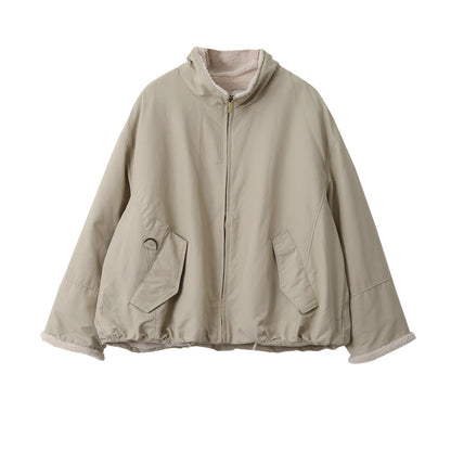 【LD11031】實拍冬天高級感加厚立領羊羔毛保暖夾克外套251124