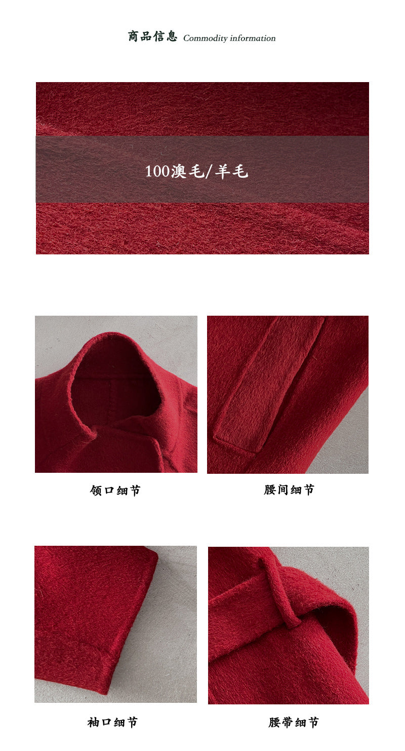 【cimz6616】實拍高級大氣厚款立領雙面羊毛呢大衣外套（羊毛100)251120