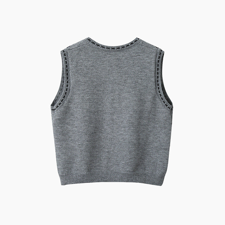 【LD3278】實拍小圓領長袖襯衫+條紋針織背心（分開下單）251103