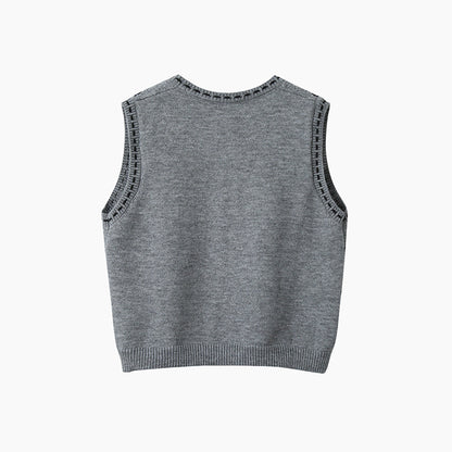 【LD3278】實拍小圓領長袖襯衫+條紋針織背心（分開下單）251103