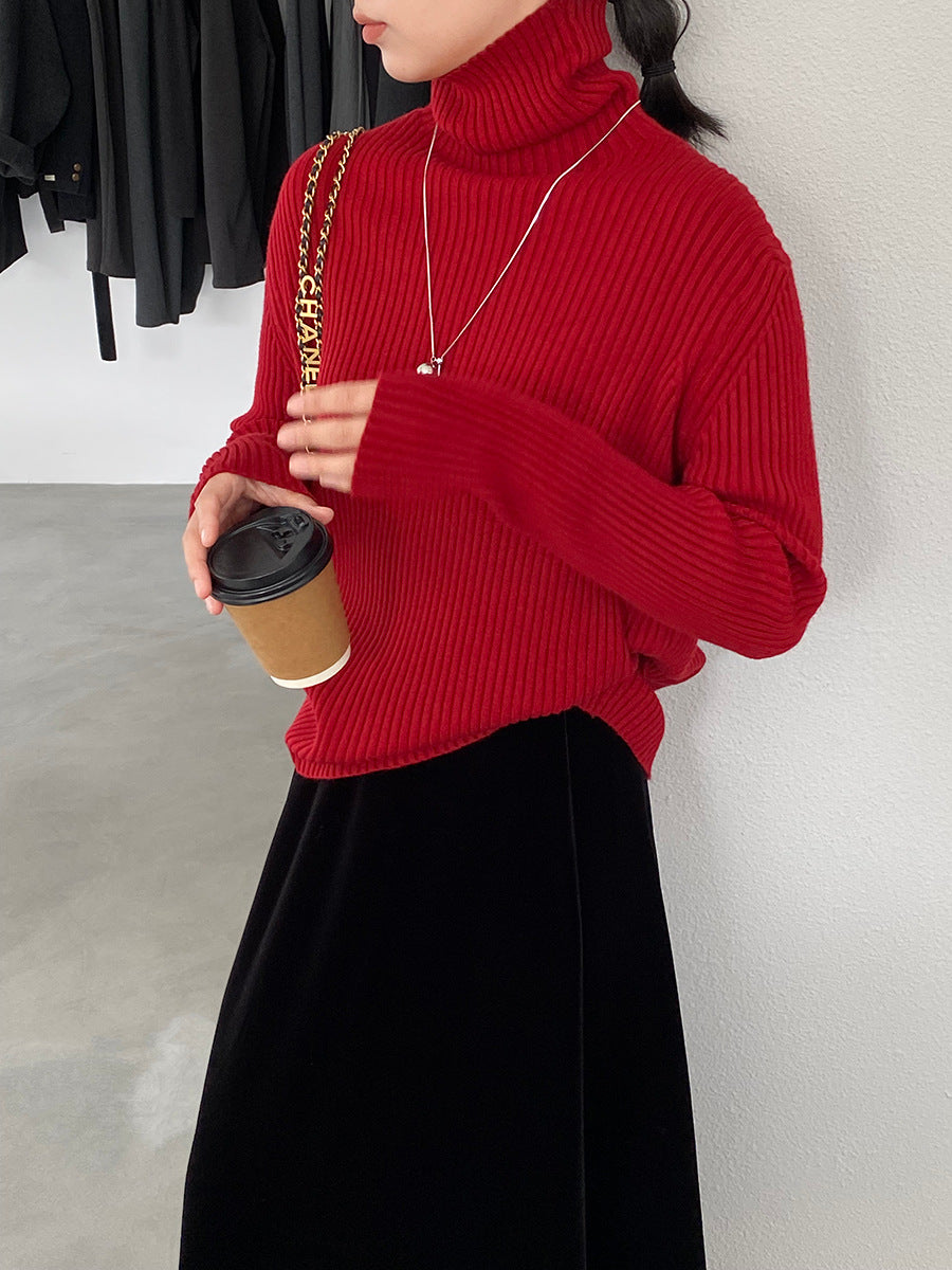 【cimz1388】實拍高領加厚高級感針織毛衣251128