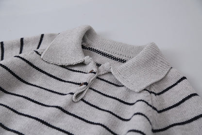 【LD11063】實拍復古條紋加厚棉羊絨針織毛衣251209