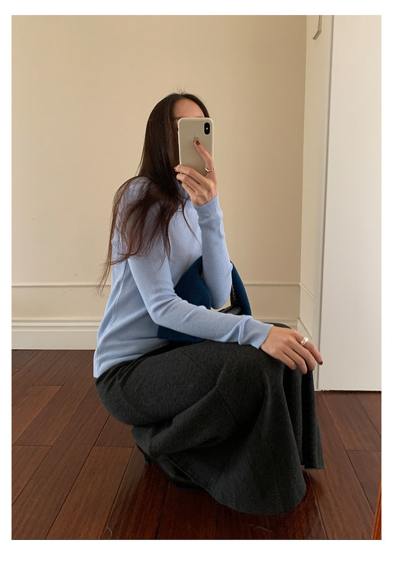 【H5525】實拍冬季7色高領毛織衫251125