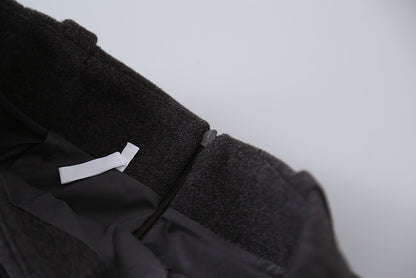 【LD11070】實拍氣質毛呢A字傘裙＋腰帶251209