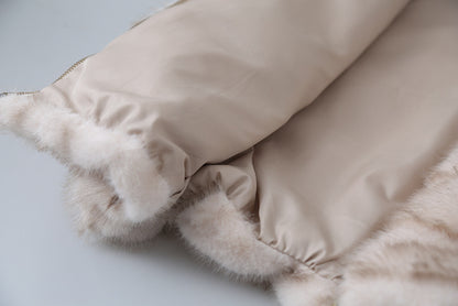 【LD11042】實拍皮毛一體立領拉鍊背心外套251202