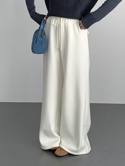 【LD11056】實拍慵懶高級感超修飾微喇叭衛褲251209