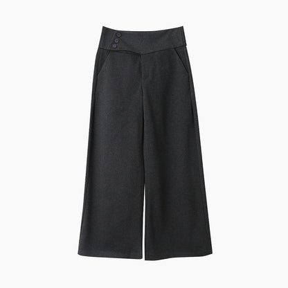 【LD11048】實拍S~XL秋冬毛呢厚款高腰直筒褲251202