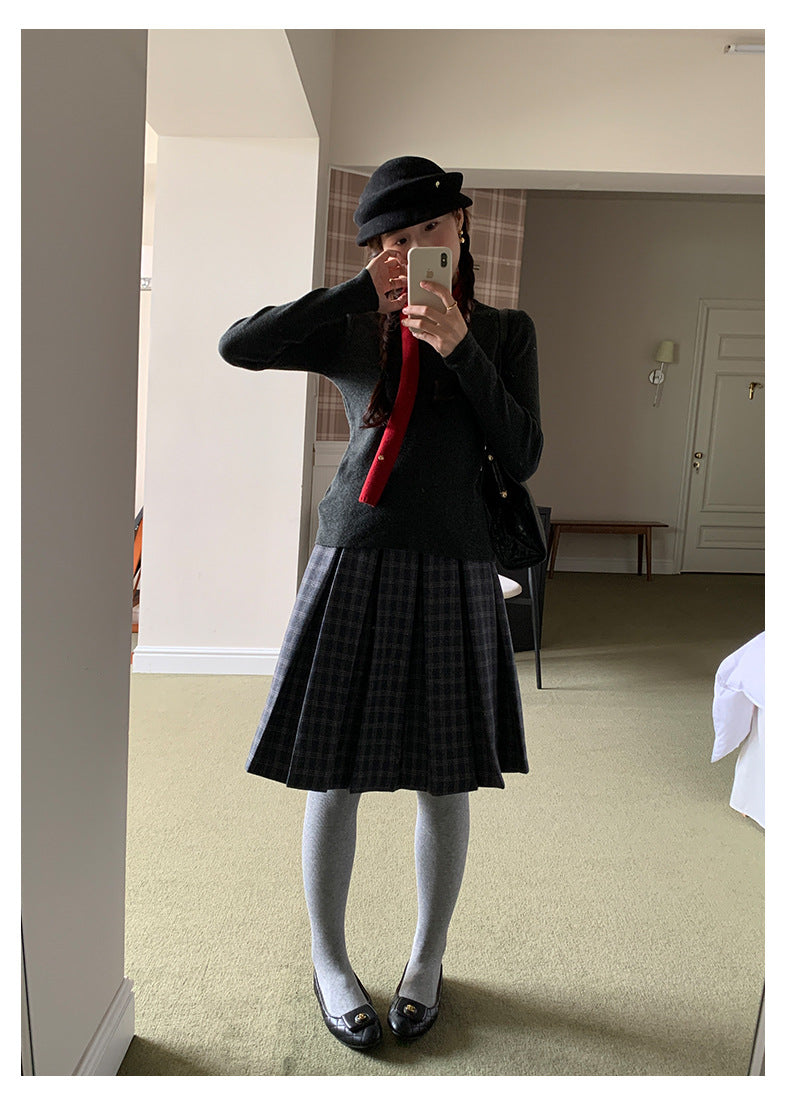 【H5503】實拍基礎純色半高領針織衫251118