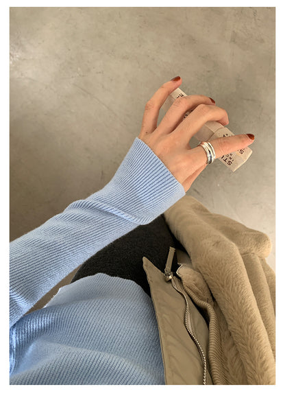 【H5525】實拍冬季7色高領毛織衫251125