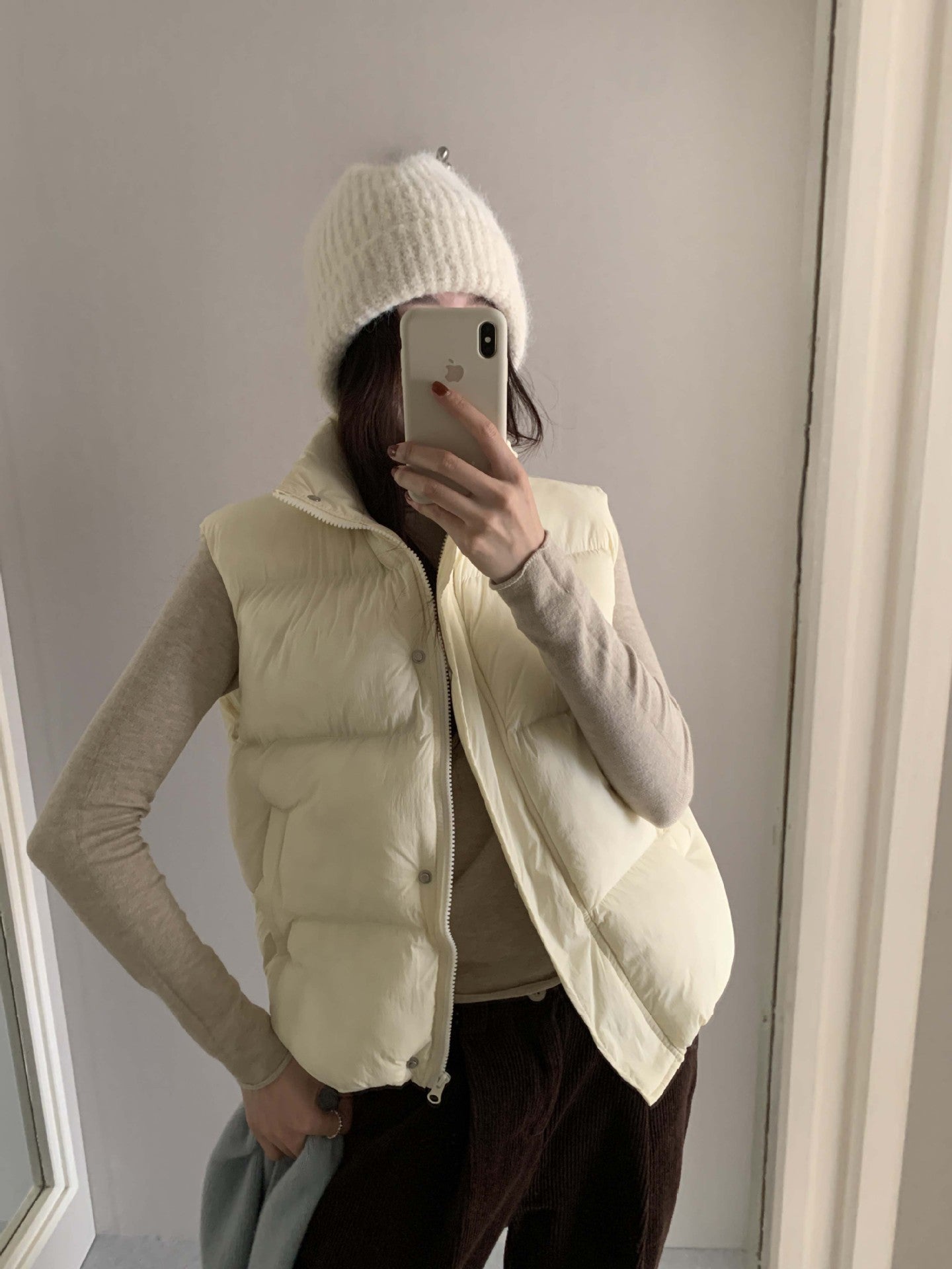 【H5474】實拍秋冬簡約立領保暖棉服背心251109