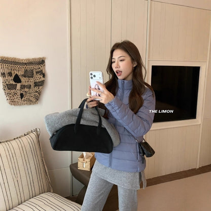 【L1189】實拍M~XL檸檬秋冬輕薄好收納立領保暖白鴨絨外套251117