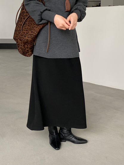 【cimz1722】實拍高級雙面絨感保暖顯瘦直筒裙251201