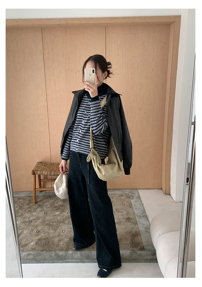 【H5477】實拍S~XL復古加厚高腰直筒牛仔褲251109