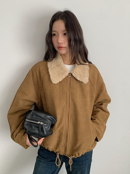 【LD3298】實拍冬季必備厚款短款麂皮絨機車外套251103