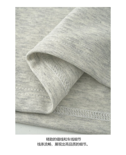 【H550】實拍韓系牛角印花長袖棉質T恤251007