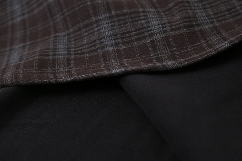 【LD11071】實拍氣質復古格紋毛呢a字裙251209