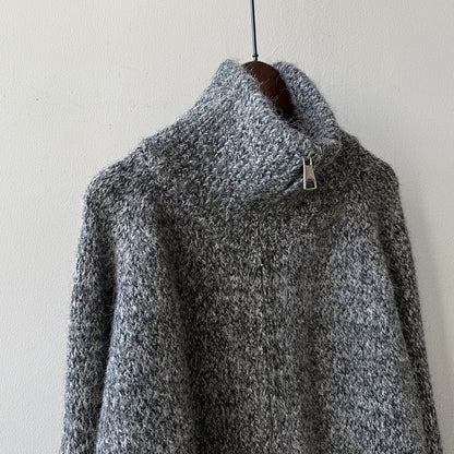 【YP1042】 實拍軟糯寬鬆高領針織毛衣外套(含羊毛4%) 251023