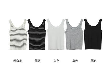 【LD11182】韓系慵懶休閒☁️修飾副乳外穿內搭寬肩針織無袖背心260324