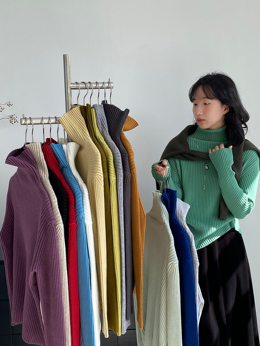 【cimz1388】實拍高領加厚高級感針織毛衣251128