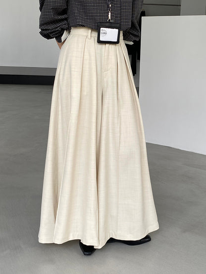 【cim1653】實拍秋日必備高腰壓褶大擺西裝褲251030