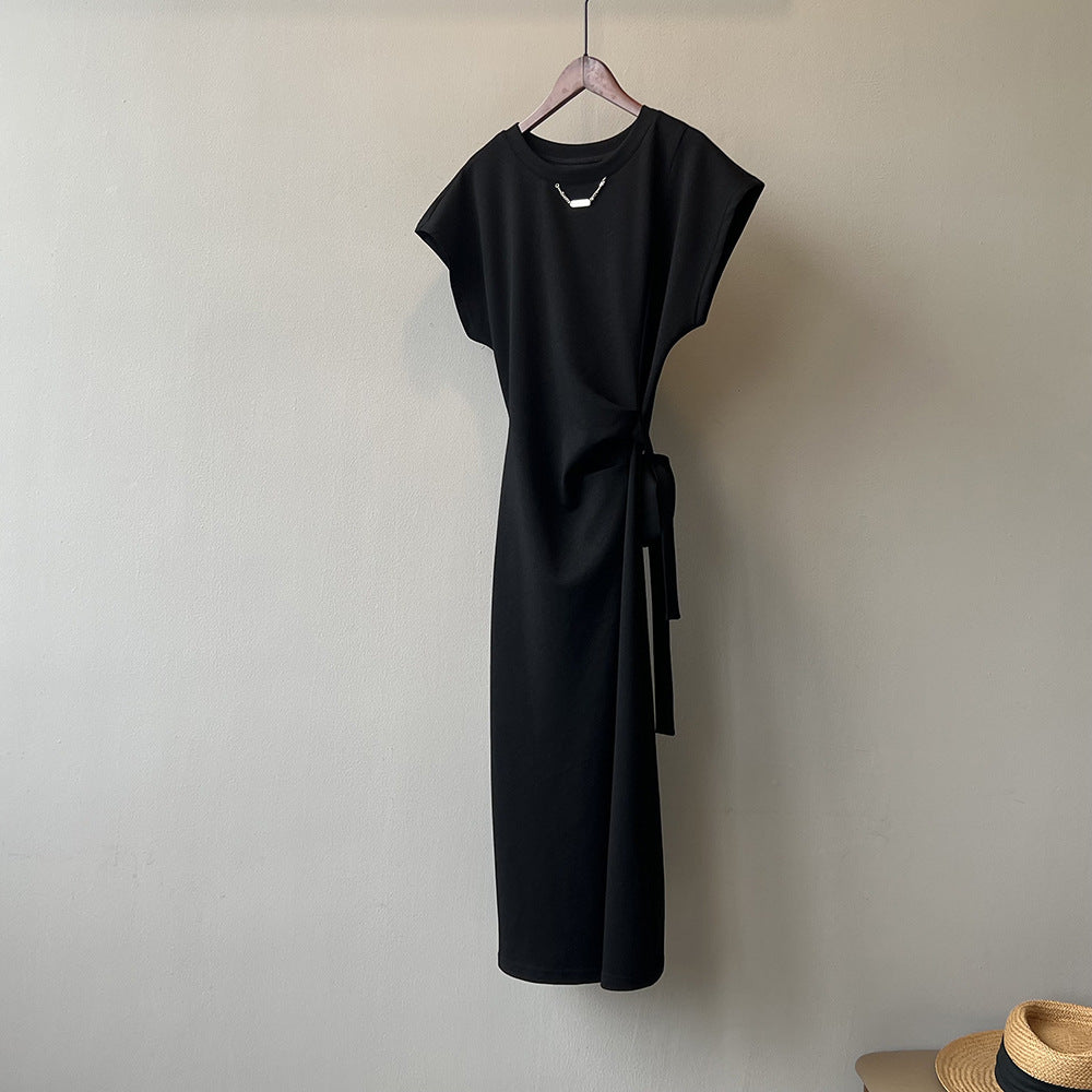 在台現貨【Y695】實拍韓國夏天開衩綁帶棉質洋裝