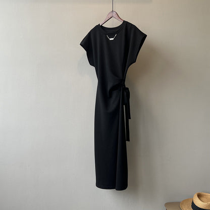 在台現貨【Y695】實拍韓國夏天開衩綁帶棉質洋裝