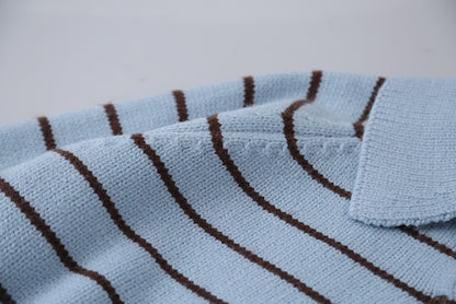 【LD11063】實拍復古條紋加厚棉羊絨針織毛衣251209