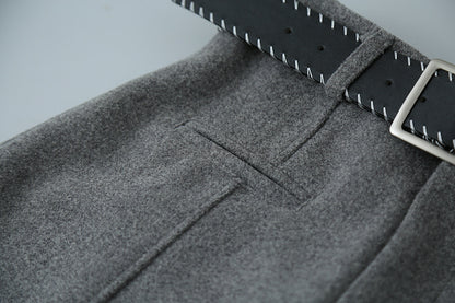 【LD11011】實拍S~XL設計感毛呢西裝闊腿褲251110