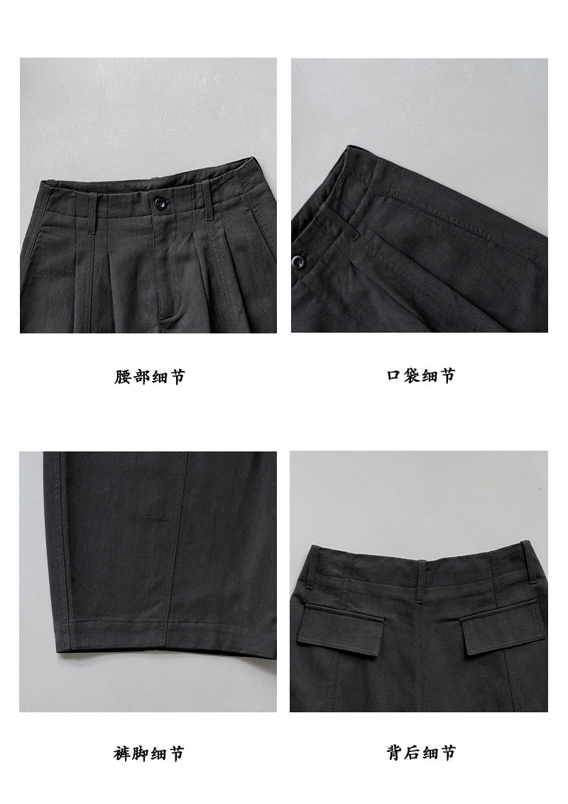 【cimz2137】慵懶垂墜・天絲棉高腰彎刀休閒寬褲260910