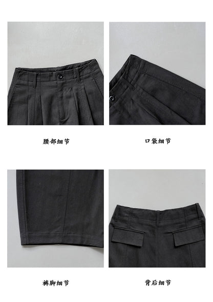 【cimz2137】慵懶垂墜・天絲棉高腰彎刀休閒寬褲260910