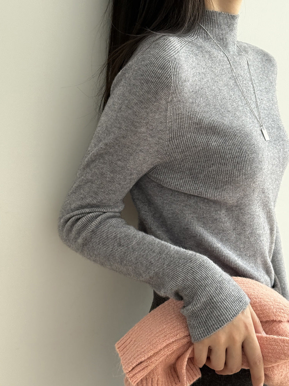 【Y315】實拍高級感半高領針織衫（棉羊毛4%)251106