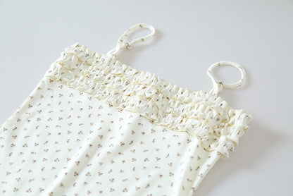 【LD11172】實拍仙女系紫藤花園💜淺紫長袖小外套+碎花細肩帶 套裝260317