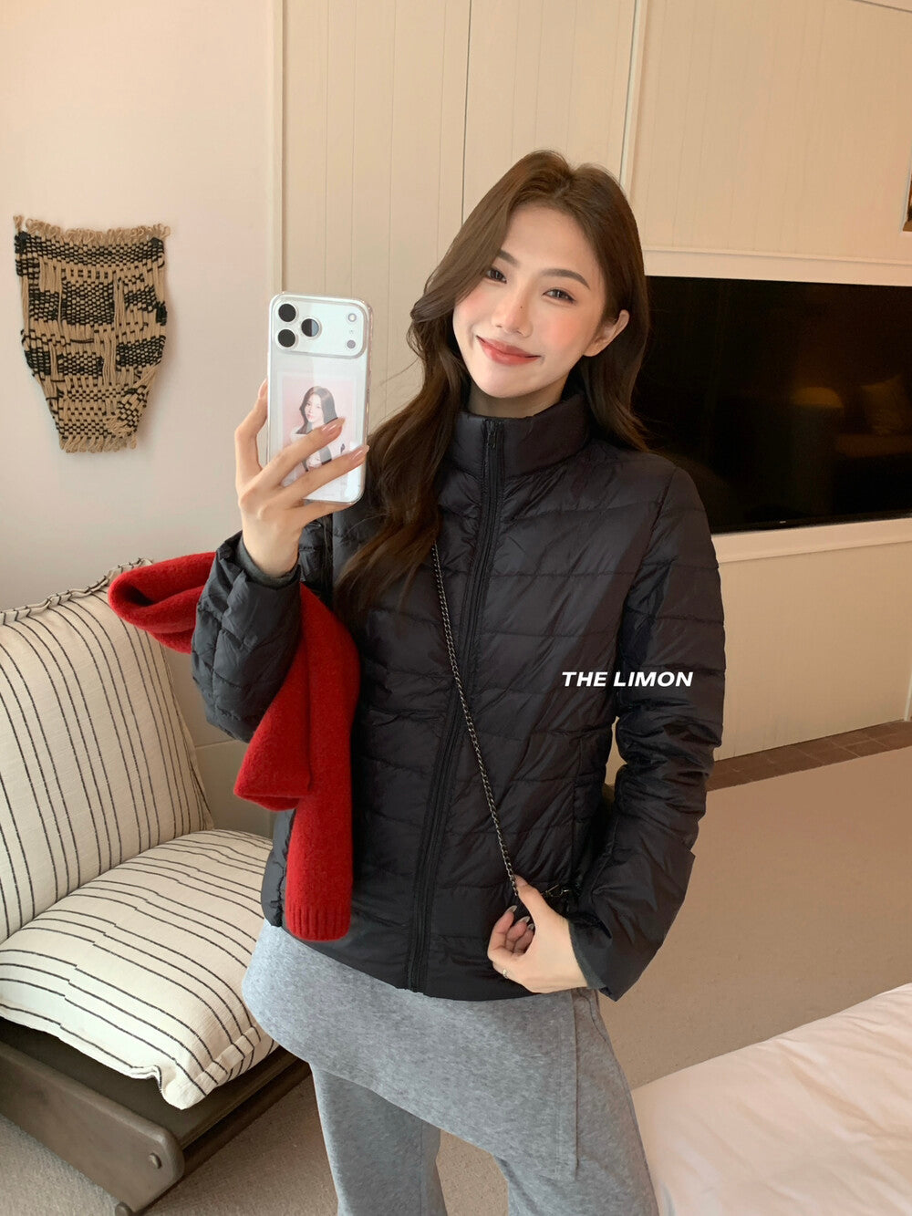 【L1189】實拍M~XL檸檬秋冬輕薄好收納立領保暖白鴨絨外套251117