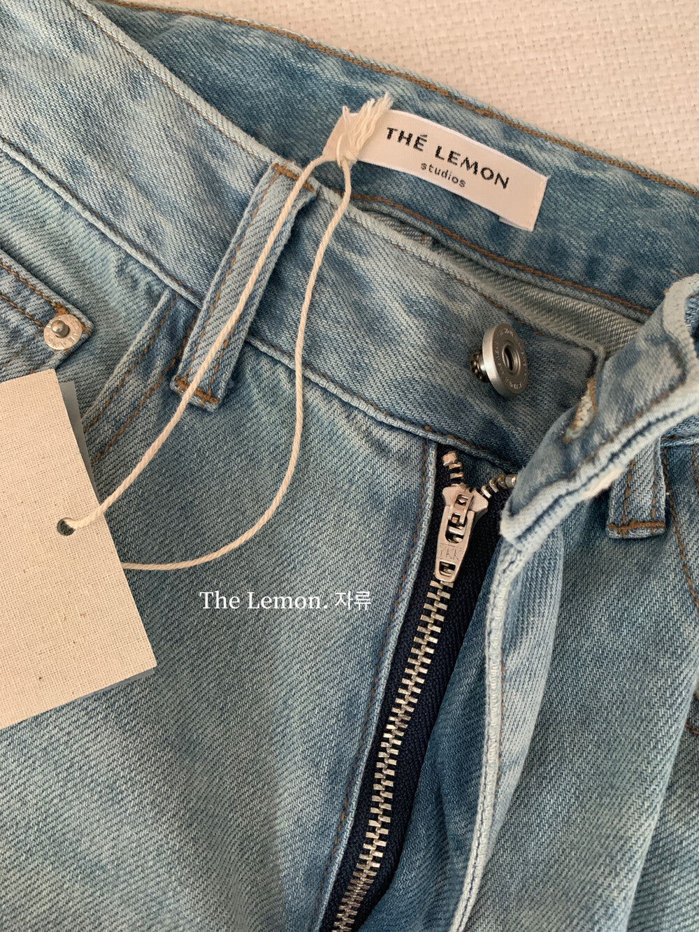 【LMM001】實拍超顯瘦小眾破洞設計感闊腿褲高腰牛仔長褲240311