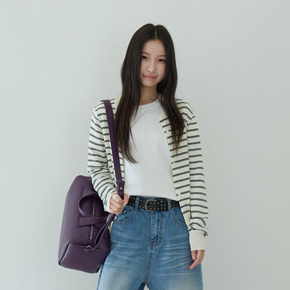 【LD11157】實拍韓系知性☁️小馬刺繡羊毛6%圓領長袖針織外套260317