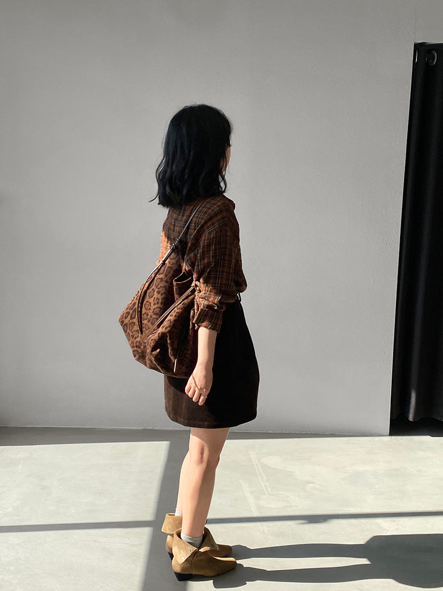 【cimz1753】實拍磨毛加厚復古格紋襯衫 251120