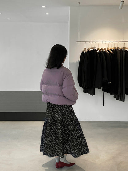 【cimz6385】實拍氣質芋色保暖白鴨絨外套＋圍脖（白鴨絨90)251120